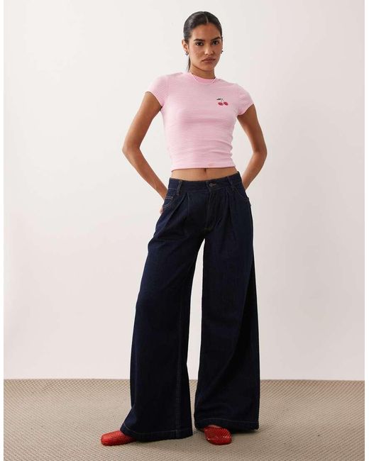 New Look Red Cherry Baby Tee