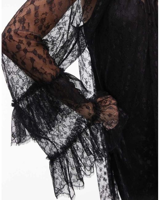 Vestito Corto A Trapezio di TOPSHOP in Black