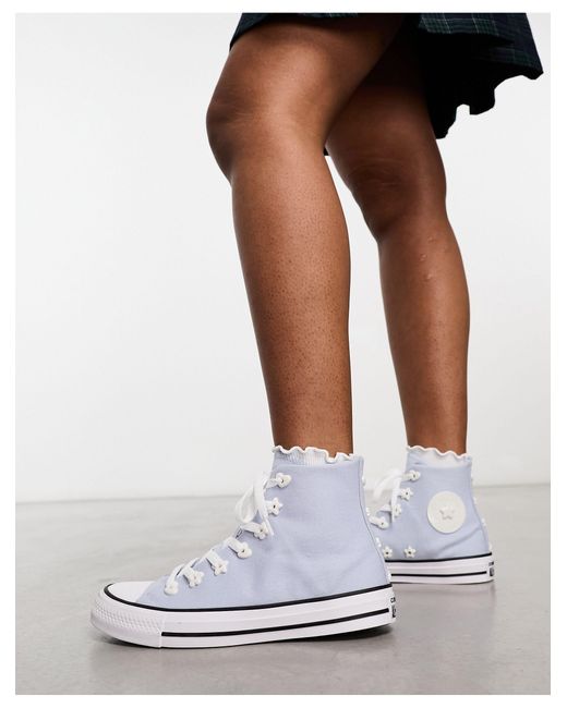Converse White Chuck Taylor All Star Sneakers With Star Gems