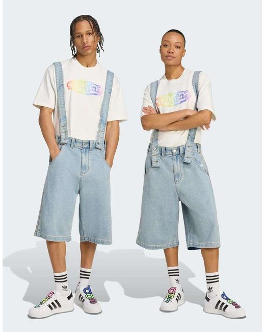 Adidas Originals Blue Adidas X Jeremy Scott Denim Dungaree