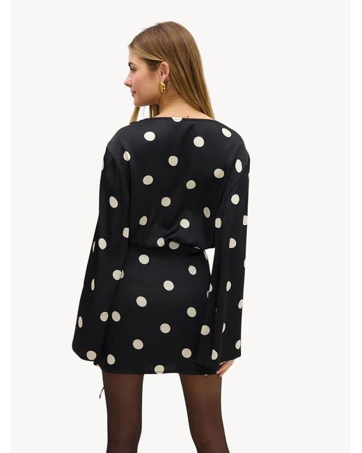 Loavies Black Graceful Gleam Dress With Dots