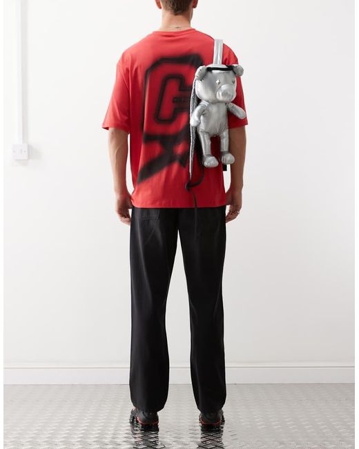 Collusion Red X005 Straight Leg Jeans for men