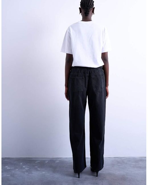 TOPSHOP White jogger Jean With Drawcord