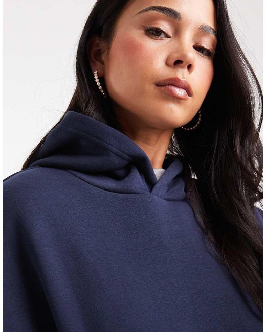 ASOS Blue Oversized Brushback Hoodie