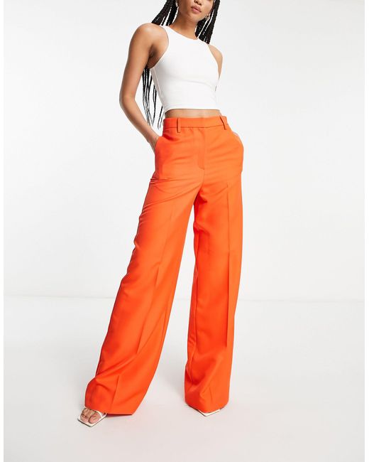 ASOS Orange Asos Design Tall Wide Leg Trouser