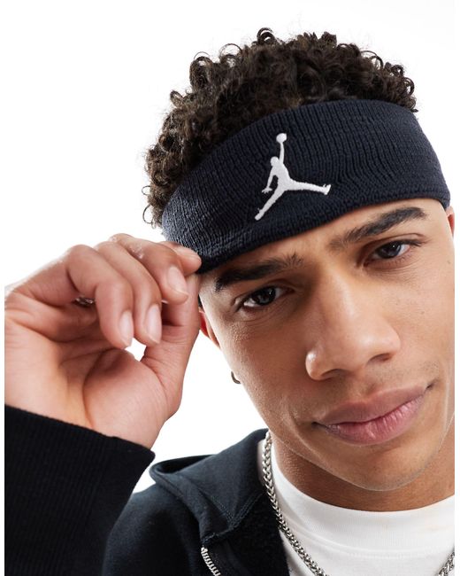 Cinta para el pelo negra jumpman Nike de hombre de color Black