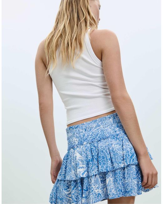 Stradivarius Blue – locker geschnittene skorts