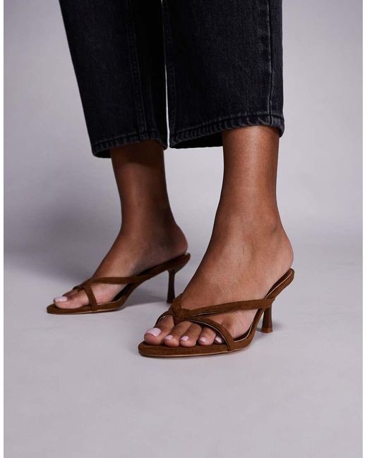 SIMMI Black Simmi London Martina Heeled Mule Sandals
