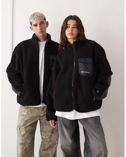 Champion Black Zip Up Fleece