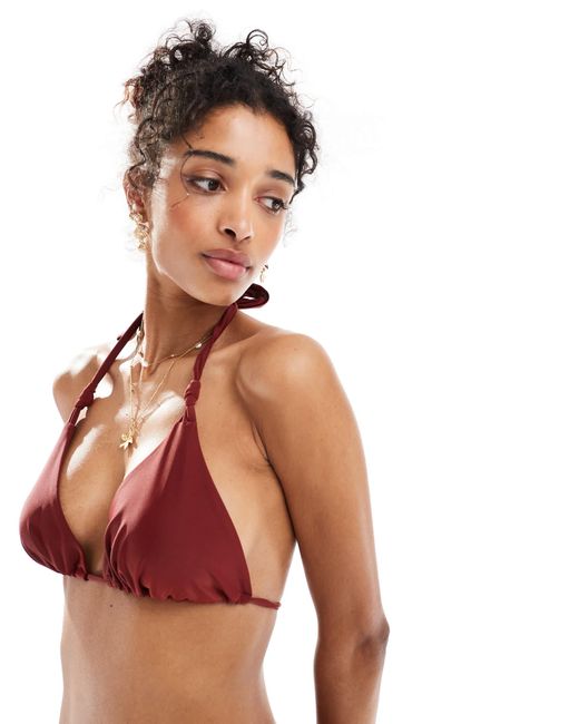 Miss Selfridge Multicolor Miss Selfrdige Mix And Match Knot Triangle Bikini Top
