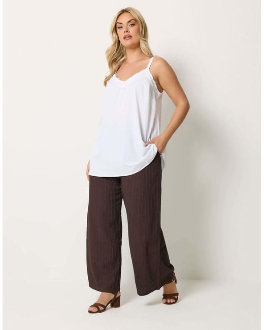 Yours Clothing White Lace Insert Cami Vest Top