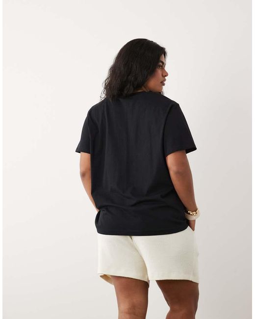 ASOS Black Asos Design Curve Baby Tee With Serenity Sunset Graphic