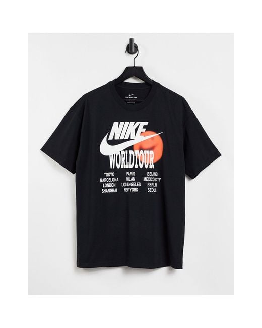 World Tour Pack - T-shirt oversize à imprimé graphique Nike pour