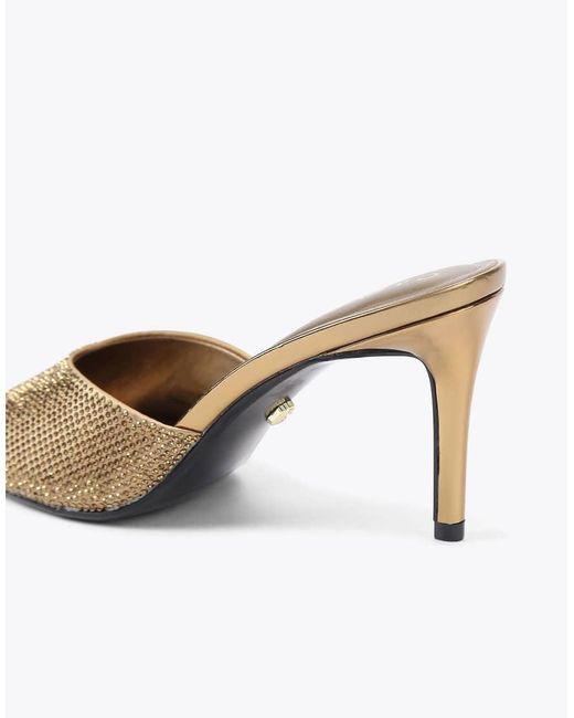 Carvela Kurt Geiger Natural Silvia Mule Heeled Sandals