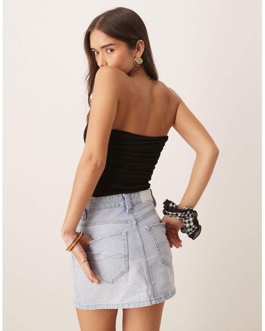 ASOS Black Co-ord Crinkle Bandeau Top