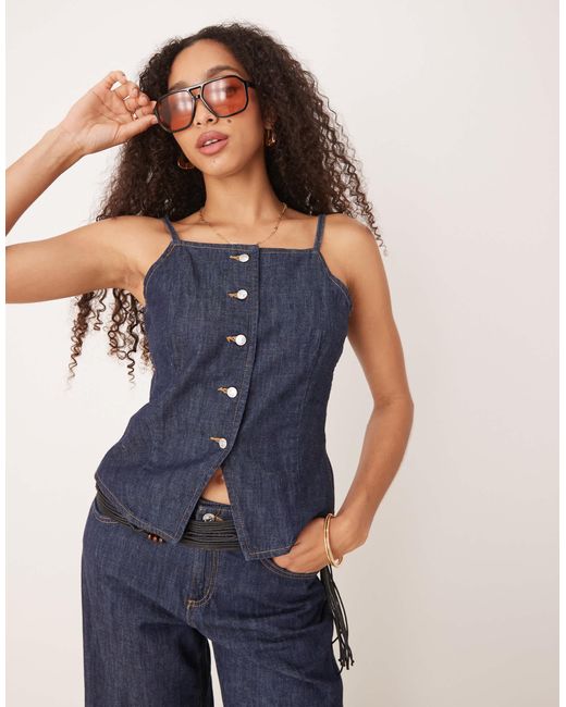 Mango Blue – camisole-weste