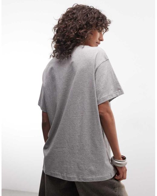 Nike Gray Classic Boyfriend Fit T-shirt With Graphic Print