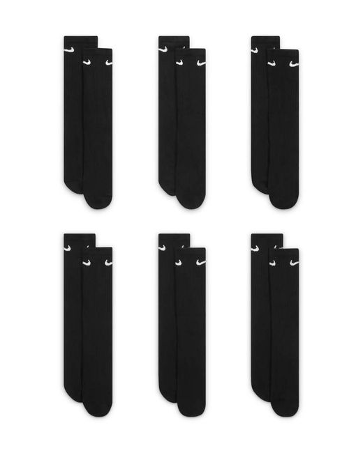 Pack De 6 Pares De Calcetines Deportivos Negros Everyday Cushioned De Nike de hombre de color Black