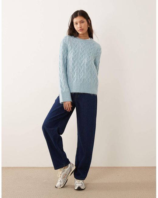 Vila Blue – flauschiger strickpullover