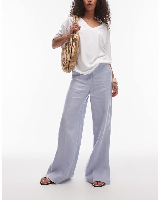 & Other Stories Blue Linen Pants