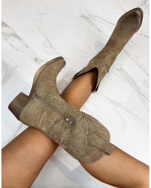 GIA STUDIOS Natural Cowboy Western Boots