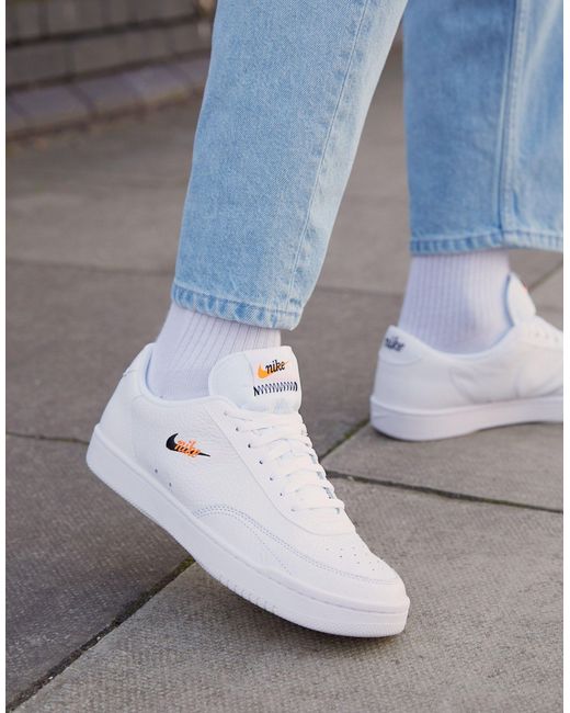 Nike Leer Court - Premium Leren Sneakers in het Wit voor heren - Bespaar  12% - Lyst