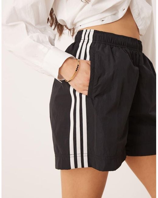 Adidas Originals White Adicolor 3 Stripe Woven Shorts
