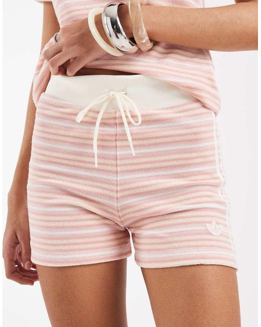 Adidas Originals Pink Terry Towelling Shorts