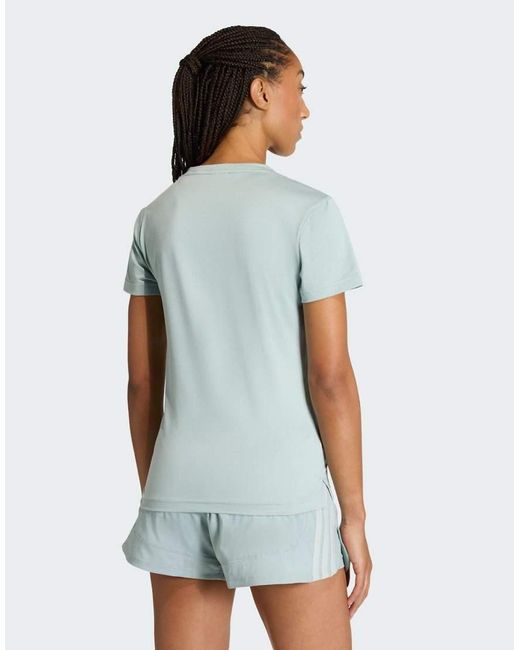 Adidas Originals Blue Workout Essentials V-Neck T-Shirt