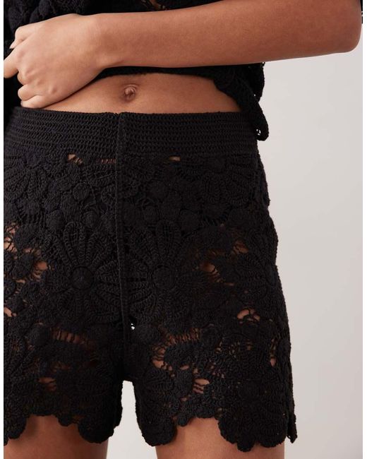ASOS Black Crochet Shorts