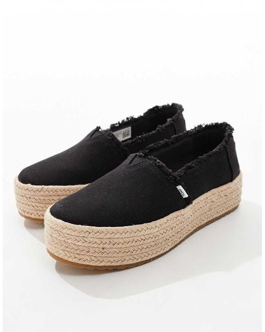 TOMS Black Valencia Espadrilles