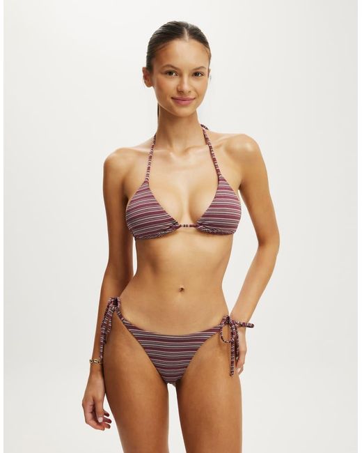 Cotton On Brown String Triangle Bikini Top