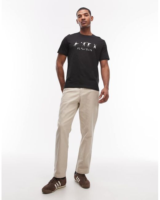 Paul Smith Black Volleyball Graphic Casual Fit T-shirt for men