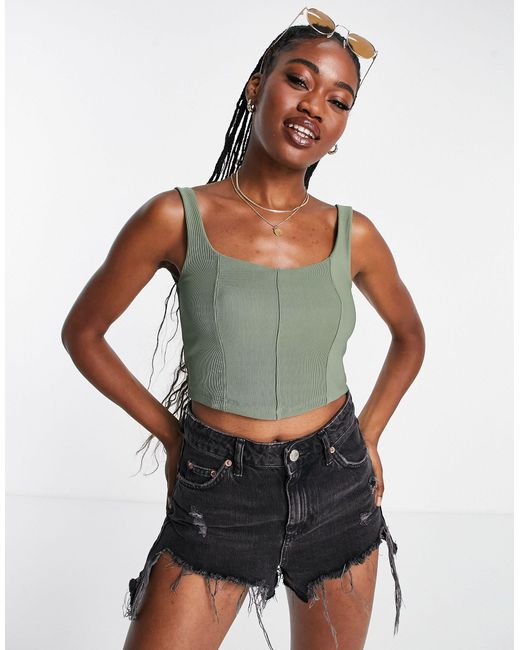 stradivarius green cargos