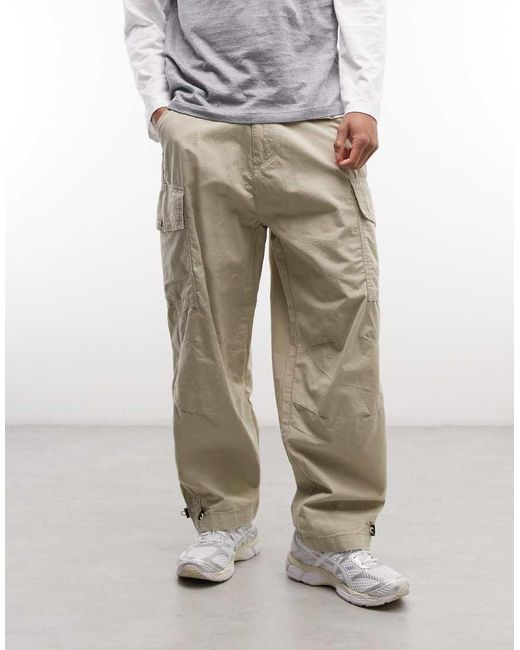 Alpha Industries Gray Cargo Pants With Adjustable Leg toggles for men