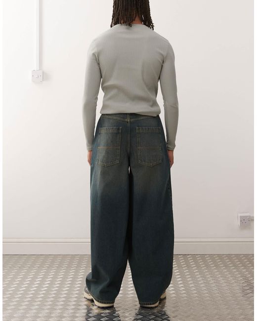 Collusion Gray X006 Xl Balloon Low Rise Jean for men