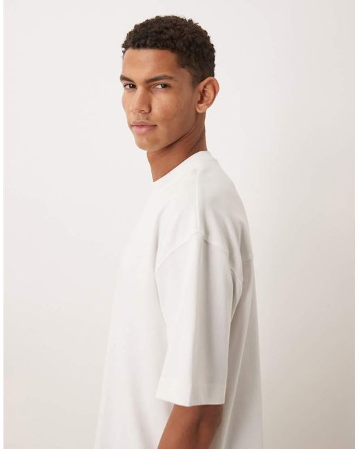 ASOS White Circular Design Collection Super Heavyweight Oversized T-shirt for men