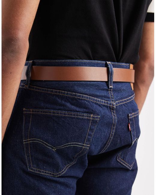 Polo Ralph Lauren Blue Icon Logo Leather Belt for men