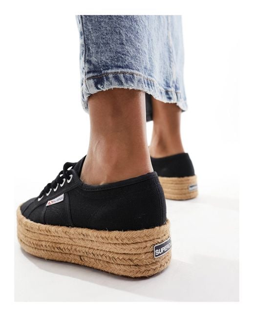 Superga discount zeppa nere