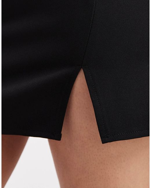 ASOS White Split Front Mini Skirt