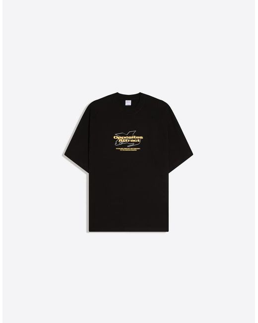 Bershka Black Short Sleeve Print T-Shirt for men