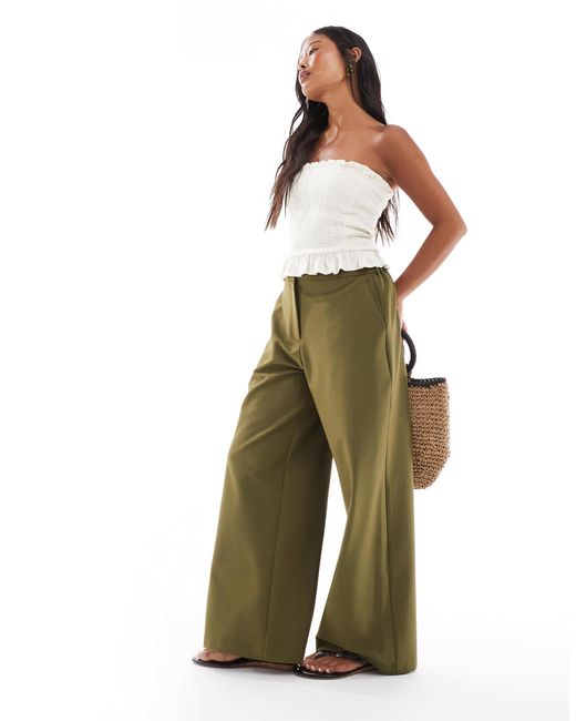 ASOS Green Petite – locker geschnittene hose