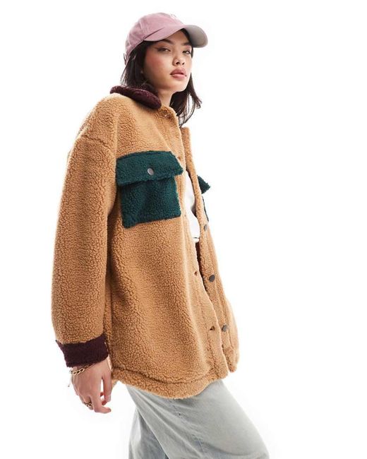 Cotton On Green Cotton On Teddy Cropped Shacket