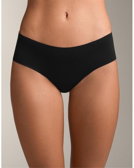 Oysho Black 3 Invisible Polyamide Blend Classic Briefs
