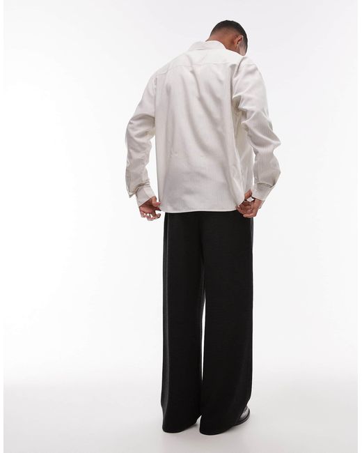 Topman White baggy Textured joggers for men