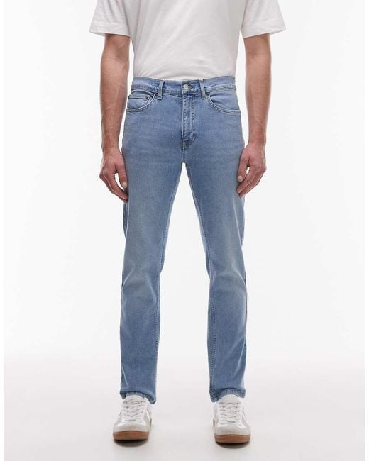 Topman Blue Stretch Slim Jean for men