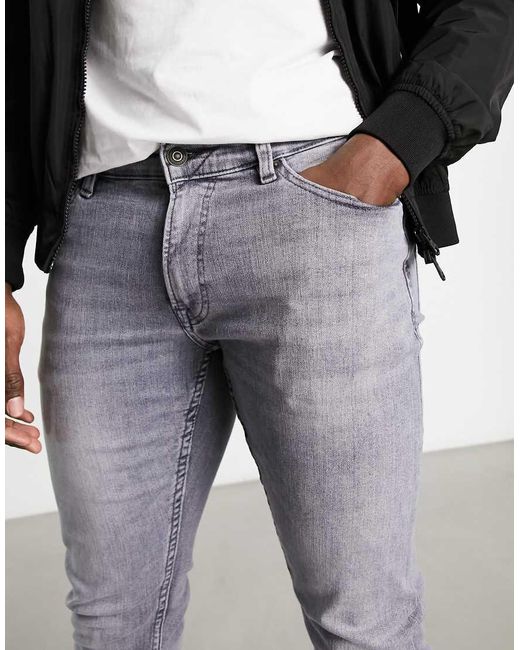 Only & Sons Black Loom Slim Fit Jeans for men