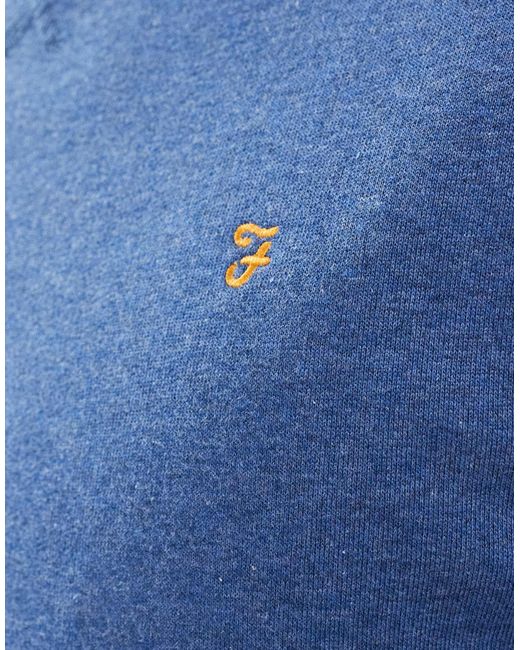 Farah Blue Tim Crewneck Sweatshirt for men