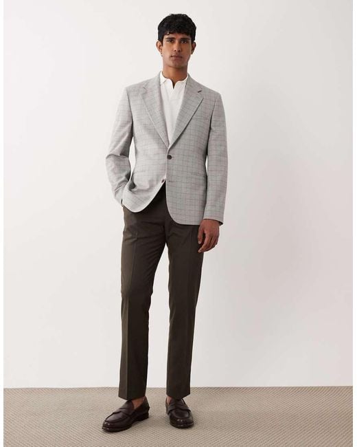 ASOS Gray Mix & Match Slim Suit Jacket for men