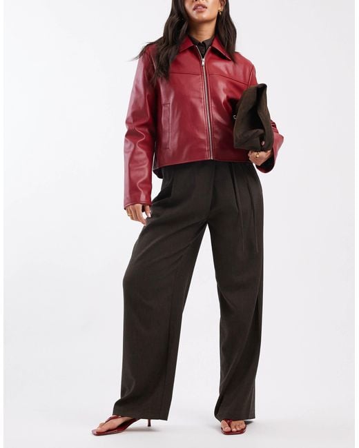 ASOS Tailored Wide Leg Trousers With Wrap Tie Detail